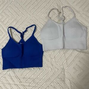 Women's Blue and White Sports Bras